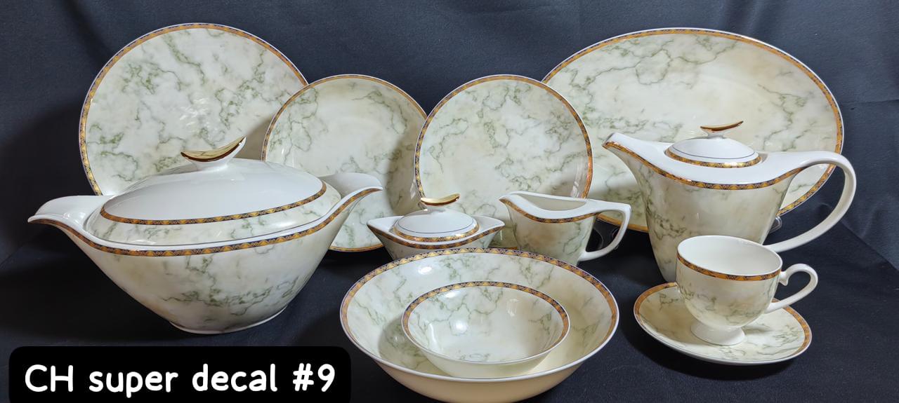 8Persons 61pcs Super Bone China Full Print Dinner set