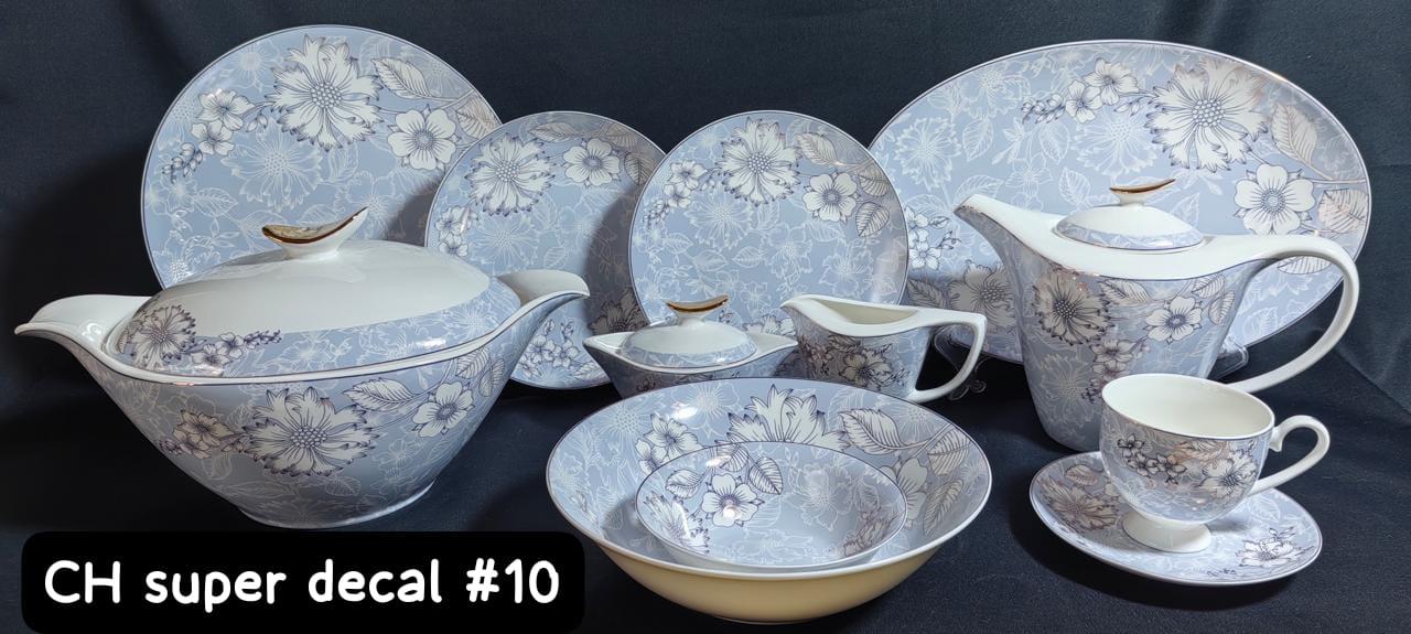 8Persons 61pcs Super Bone China Full Print Dinner set
